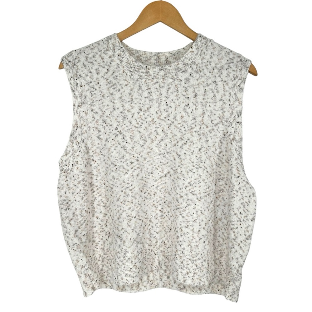 RD Style Popcorn Knit Sleeveless Sweater Vest size XXL Cream NWT